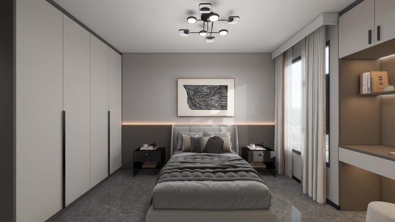 Parc Clover at Tengah BTO master bedroom renovation and interior design