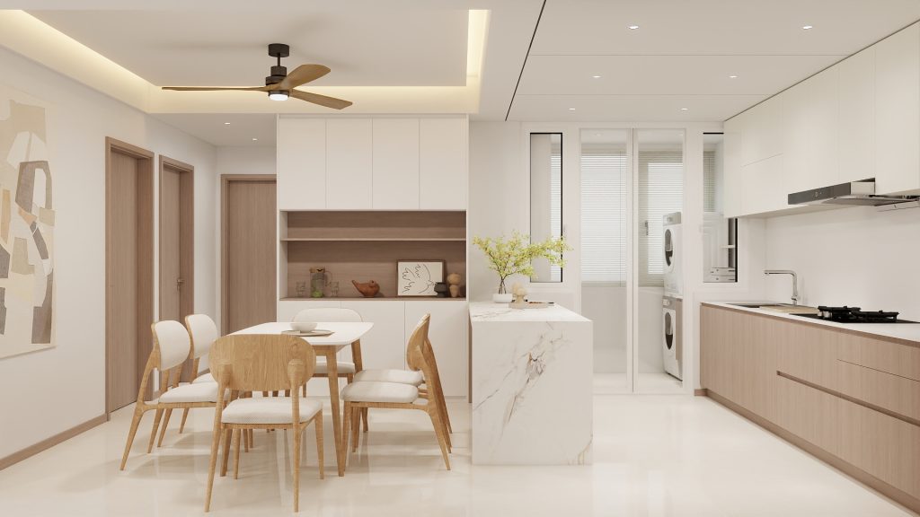 Muji-inspired modular Dinning Cabinet、Island Table