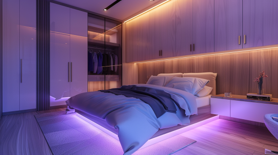 smart rgb lighting hdb wardrobe