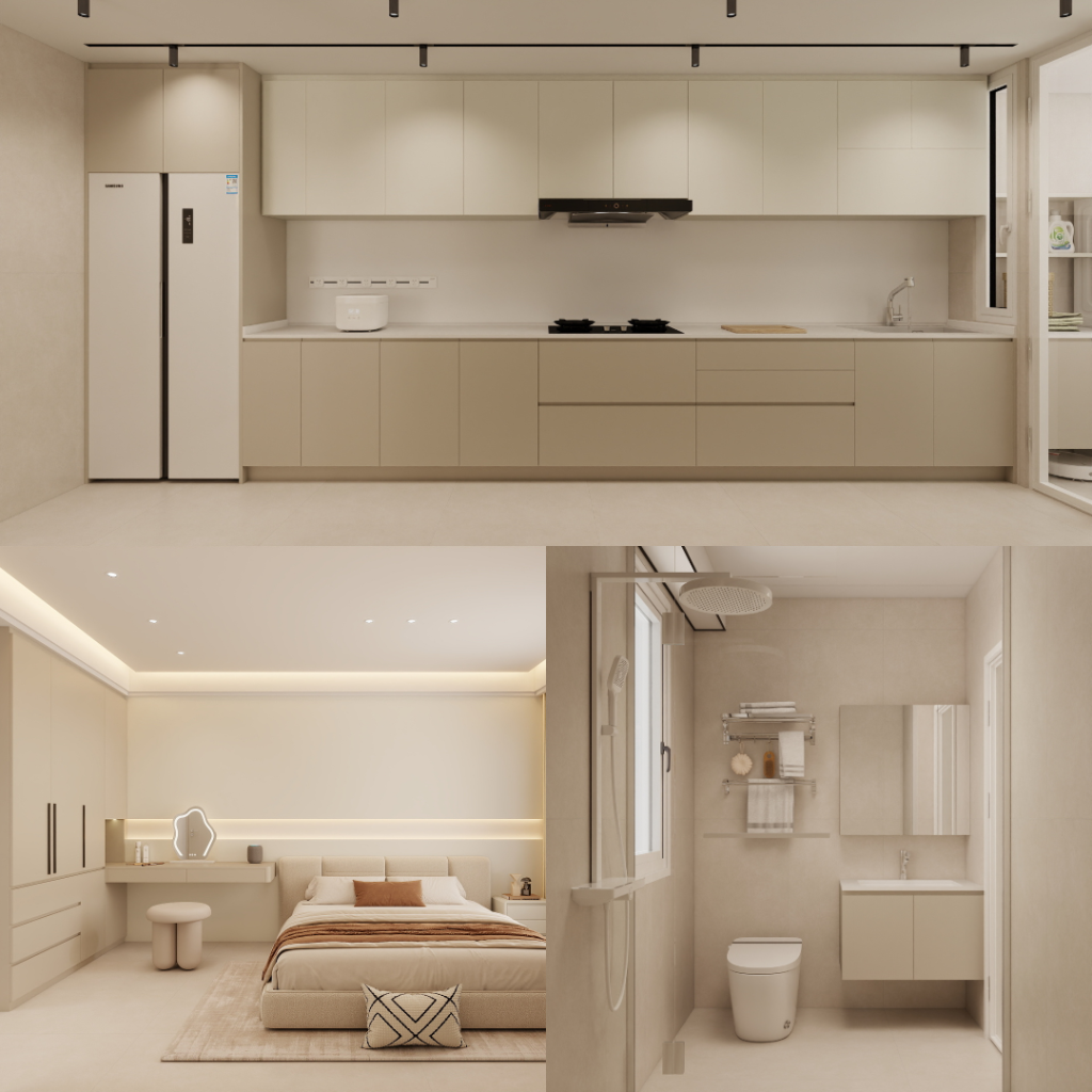 Plantation Creek 5-Room Design A (Kitchen, Master Bedroom, and Bathroom Cabinets)