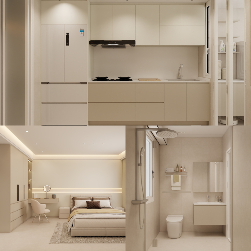 Plantation Creek 4-Room Design A (Kitchen, Master Bedroom, and Bathroom Cabinets)