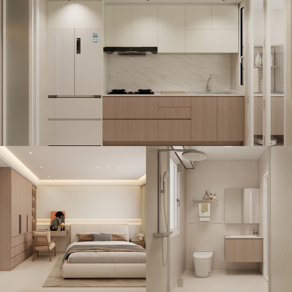 Plantation Creek 4-Room Design B (Kitchen, Master Bedroom, and Bathroom Cabinets)
