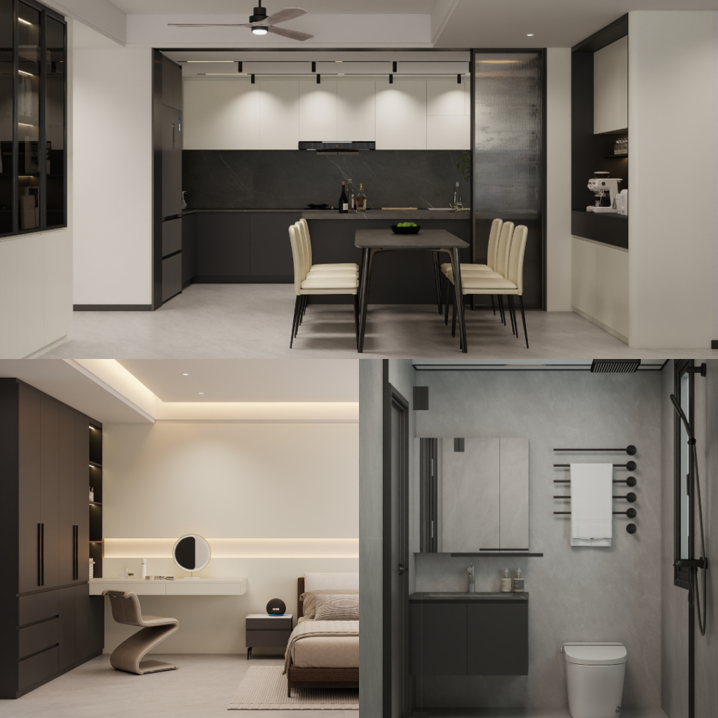 Yishun Beacon 5-Room Design C (Kitchen, Master Bedroom, and Bathroom Cabinets)