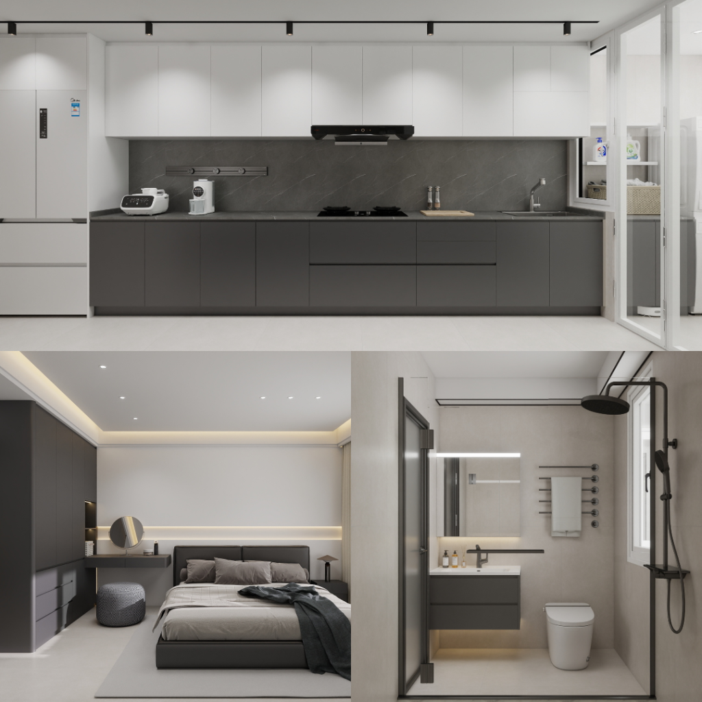 Keat Hong Grange 5-Room Design C (Kitchen, Master Bedroom, and Bathroom Cabinets)