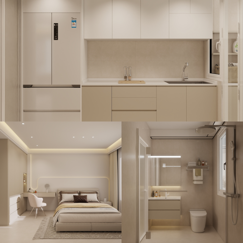 Keat Hong Grange 4-Room Design A (Kitchen, Master Bedroom, and Bathroom Cabinets)