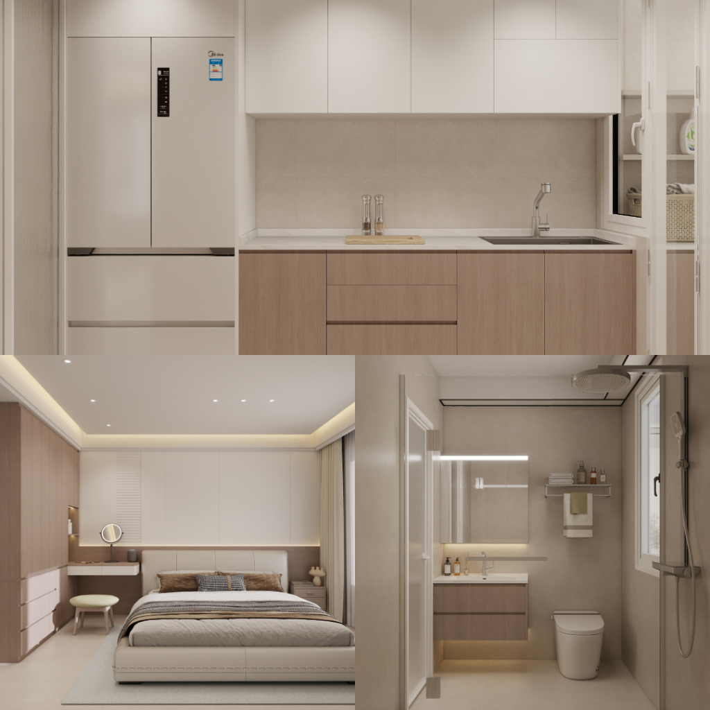 Keat Hong Grange 4-Room Design B (Kitchen, Master Bedroom, and Bathroom Cabinets)