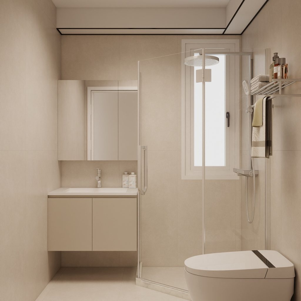 Common Bathroom Top & Bottom Cabinets