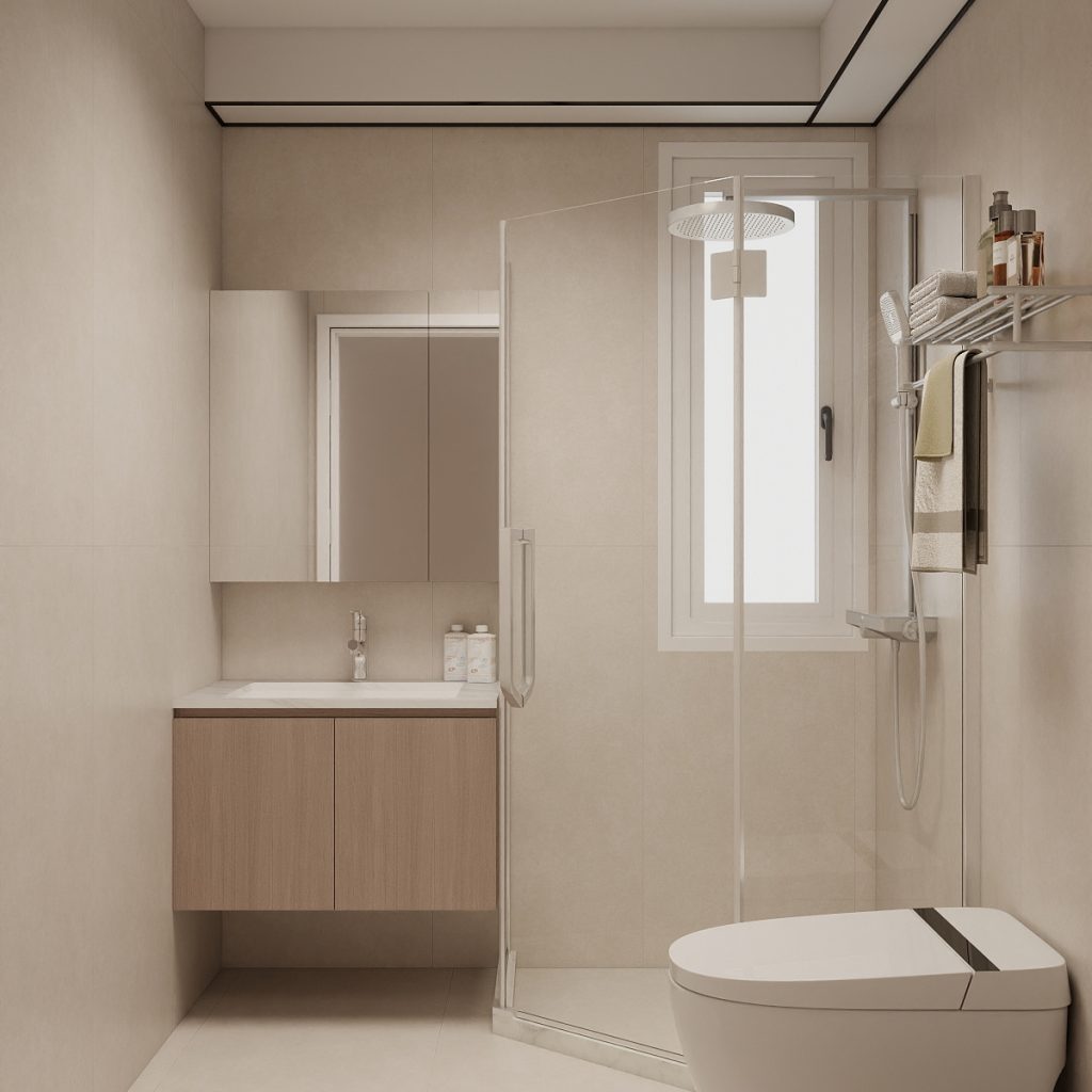 Common Bathroom Top & Bottom Cabinets