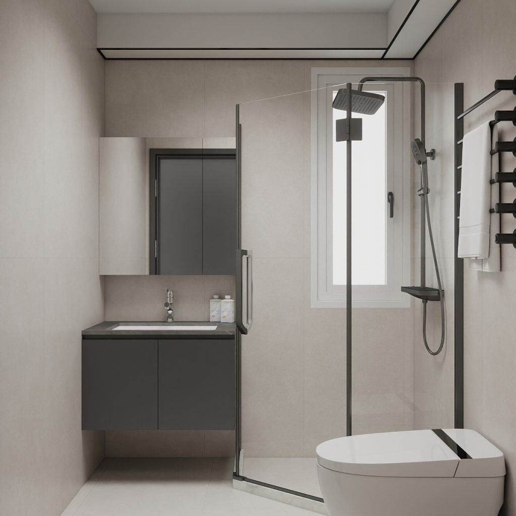 Common Bathroom Top & Bottom Cabinets