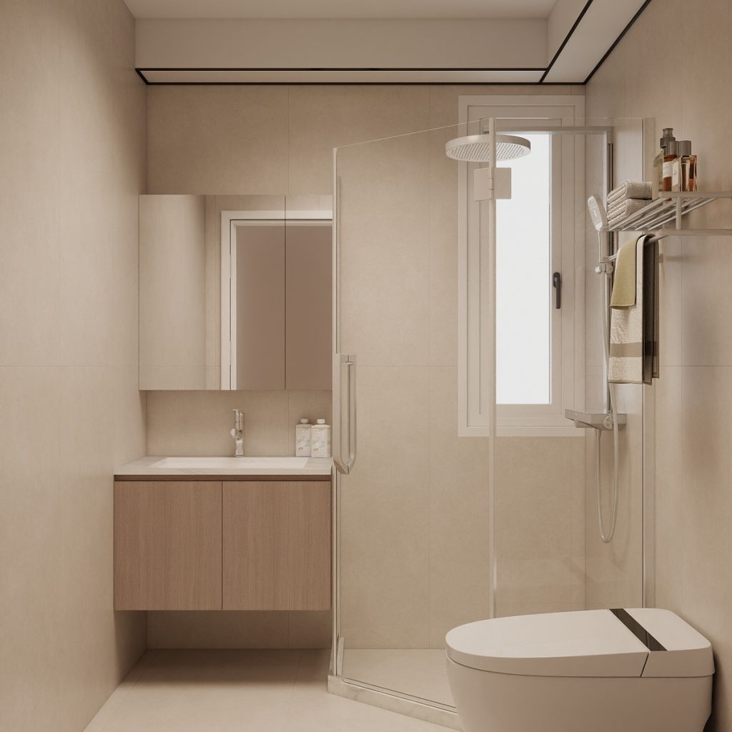Common Bathroom Top & Bottom Cabinets