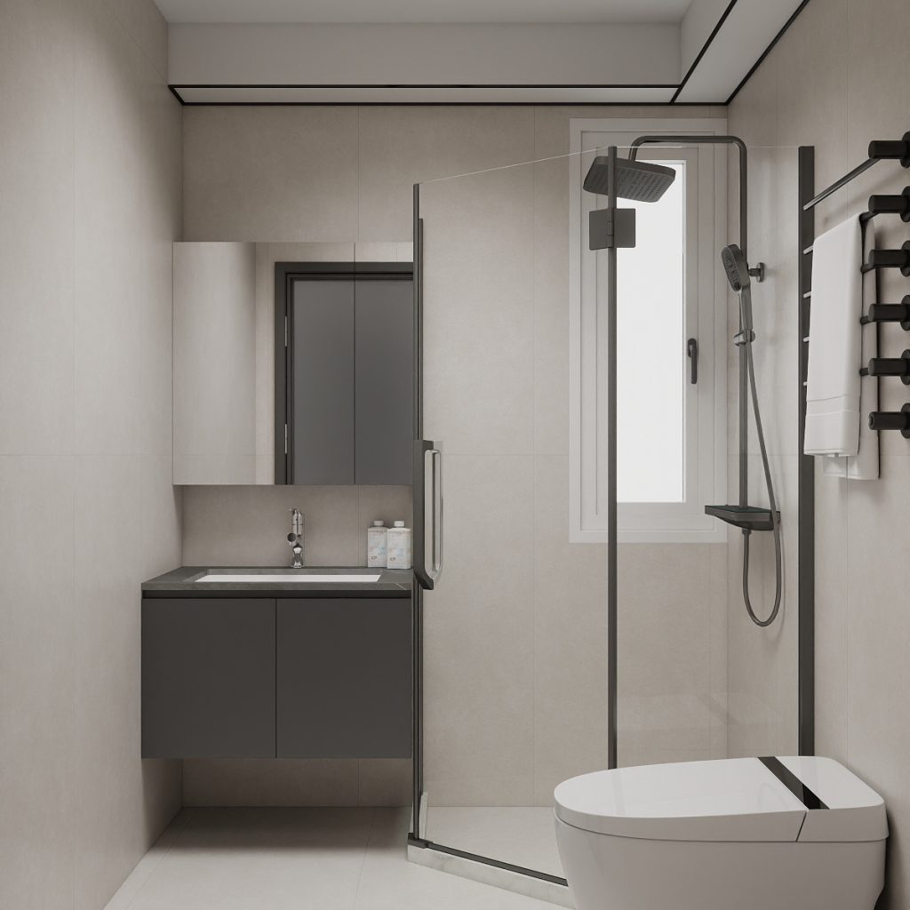 Common Bathroom Top & Bottom Cabinets