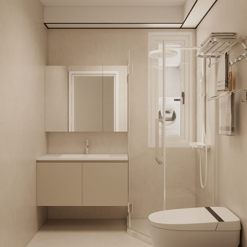Common Bathroom Top & Bottom Cabinets