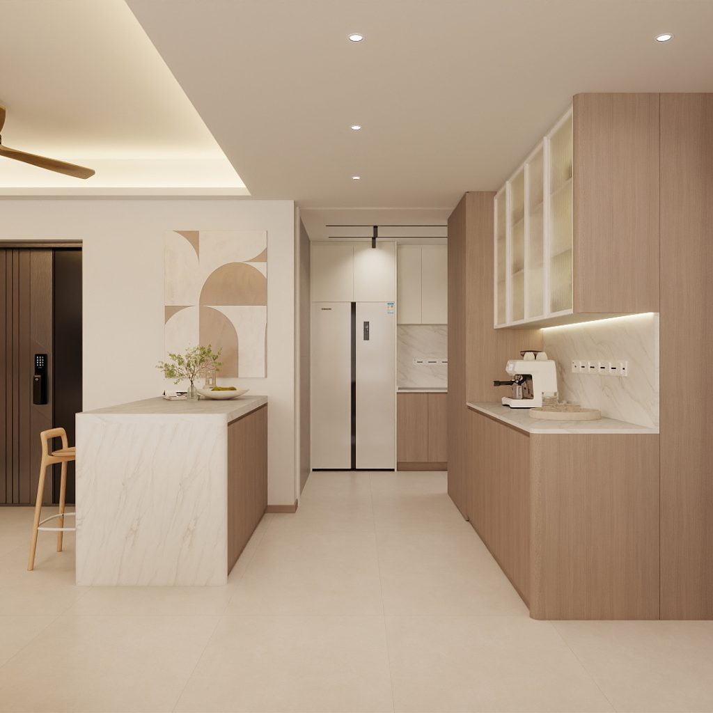 Dining Room Strorage Cabinet with Glass Door