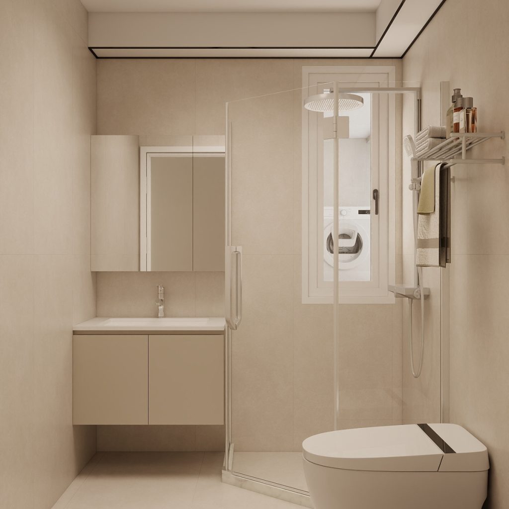 Common Bathroom Top & Bottom Cabinets
