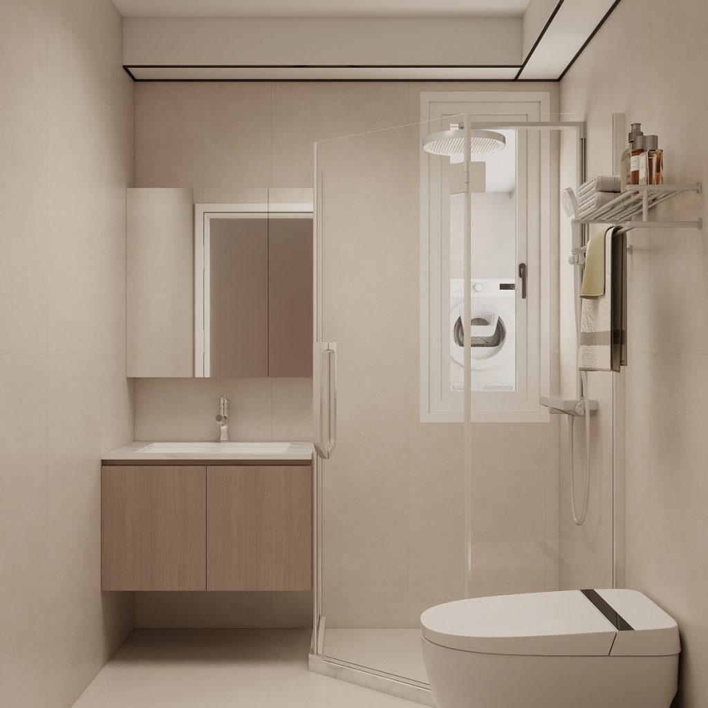 Common Bathroom Top & Bottom Cabinets