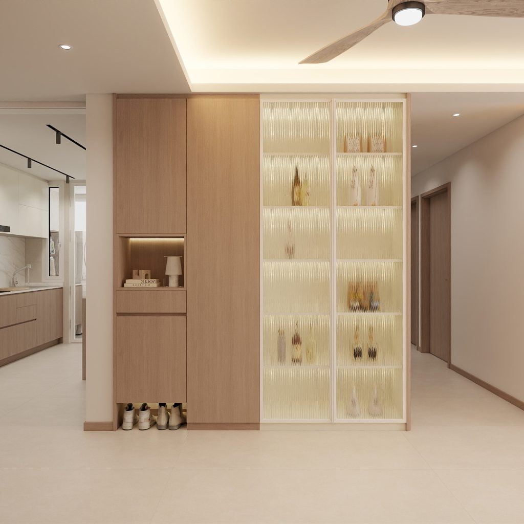 Dining Room Strorage Cabinet with Glass Door