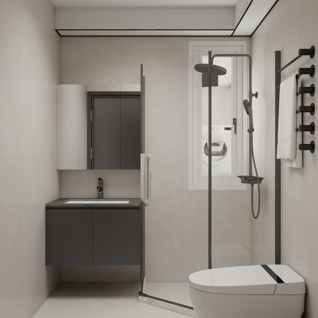 Common Bathroom Top & Bottom Cabinets