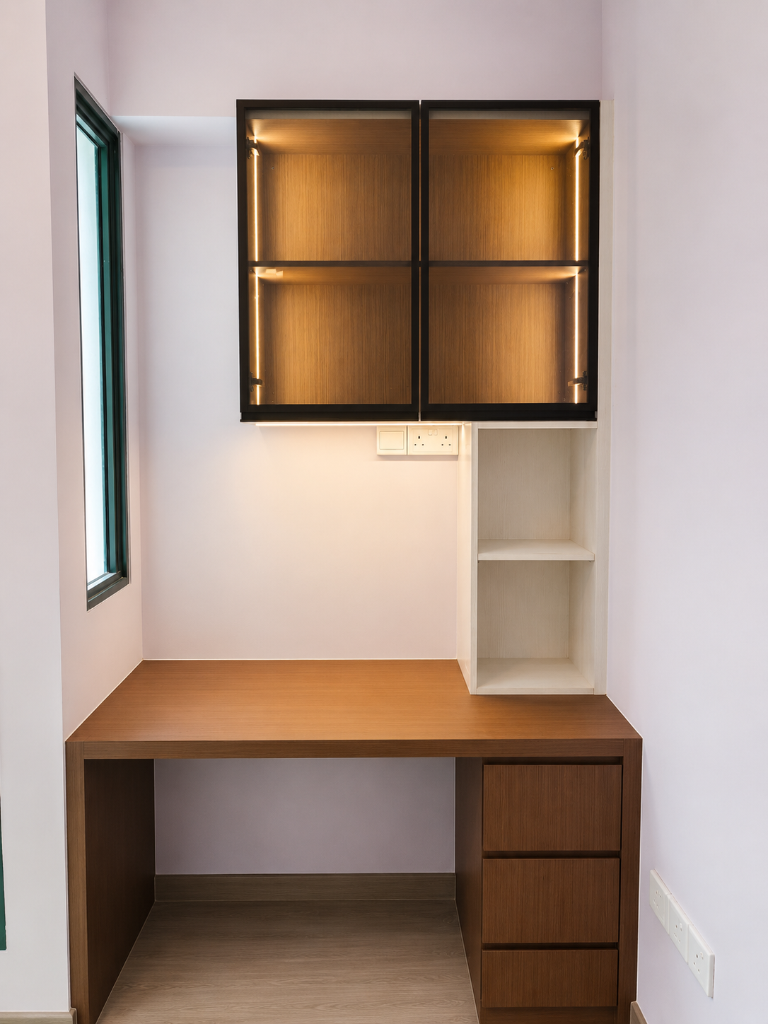 built-in bedroom study desk fitted in a tengah park hdb flat
