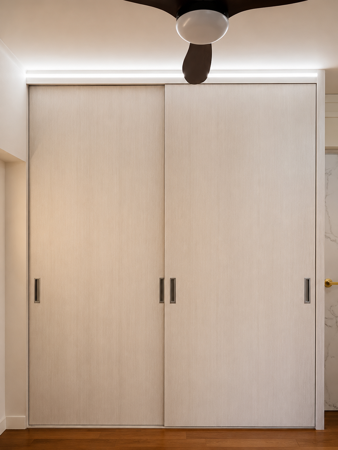 built-in sliding wardrobe carpentry in a yishun hdb bto flat