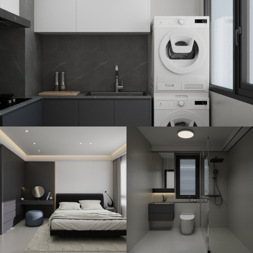 Garden Waterfront I & II @ Tengah 4-Room Design C (Kitchen, Master Bedroom, and Bathroom Cabinets)