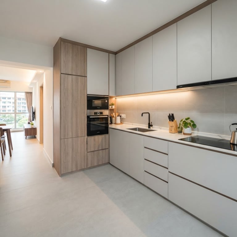 Kim Keat Crest BTO kitchen carpentry renovation Singapore