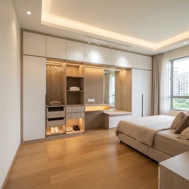 Redhill Peaks BTO bedroom wardrobe carpentry Singapore